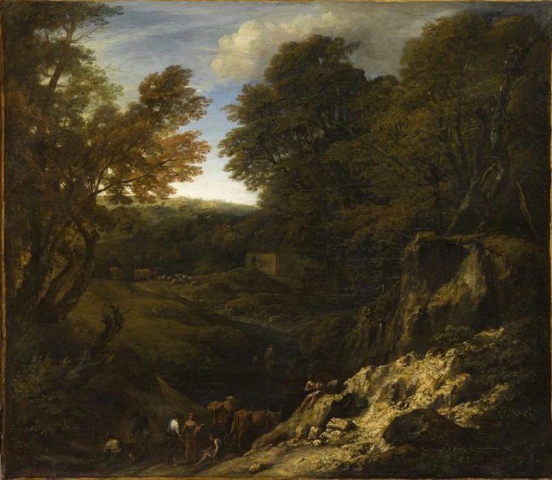 Paesaggio con pastori e armenti ai margini di uno stagno - Museo del Louvre, Parigi